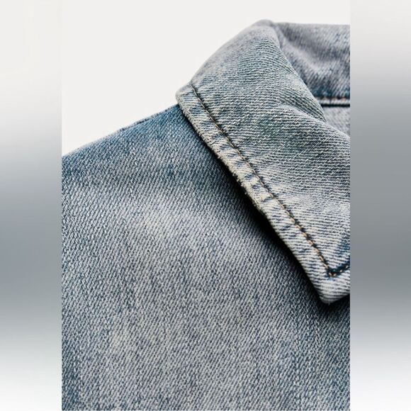 ZARA ZW COLLECTION WASHED DENIM JACKET - Picture 5 of 7
